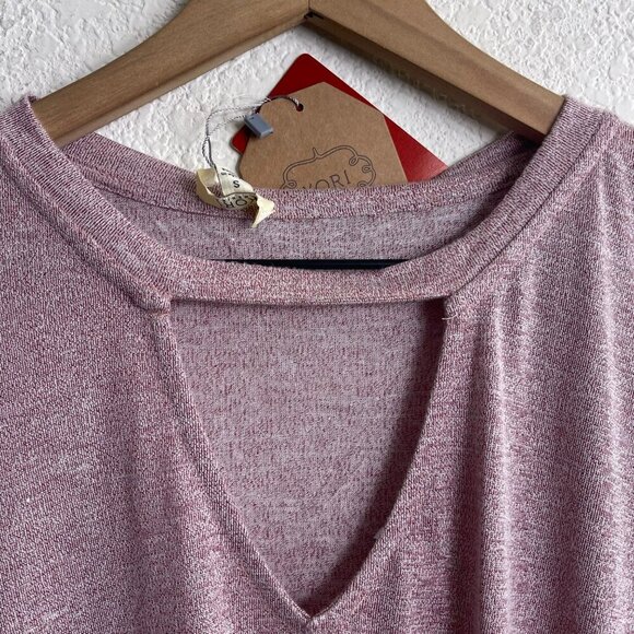 Kori Women Mauve Long Sleeve Choker Top Size Small NWT - Picture 7 of 10